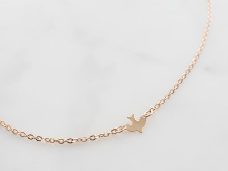 Gold Bird Necklace For Discount