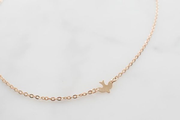 Gold Bird Necklace For Discount