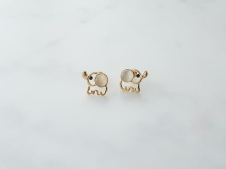 Gold Elephant Earrings Online Sale