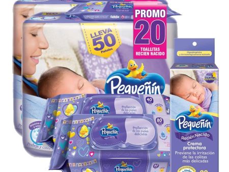 combo pequenin recien nacido acolchadito pack 100   40 panitos humedas   toallitas humedas xx120   crema protectora Cheap