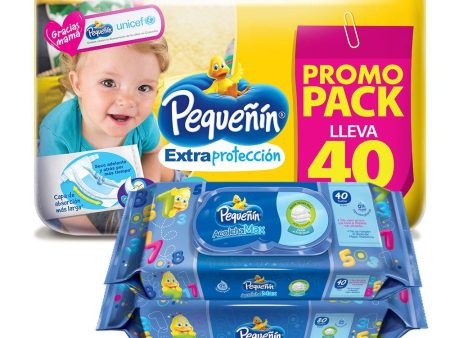 combo pequenin extraproteccion etapa 5 paquete x80   toallitas humedas acolchamax con tapa x120 For Sale